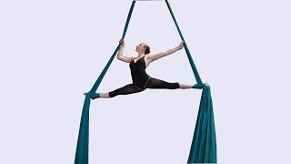 Beautiful aerial silks dancer