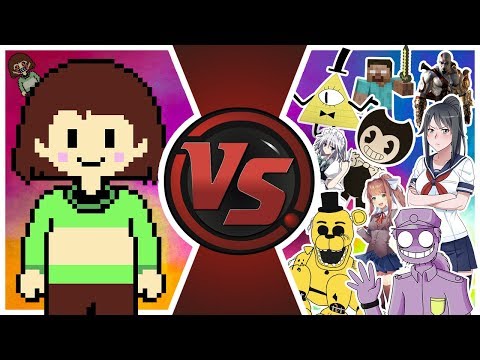 CHARA vs THE WORLD! (Chara vs Bill Cipher, Golden Freddy, Bendy, FNAF, Touhou, & More) Animation Video