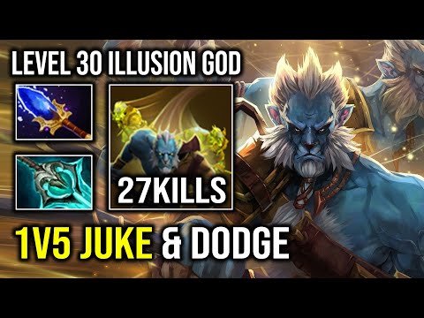 Level 30 Late Game Unlimited Illusion Army 1v5 Dodge & Juke Phantom Lancer Dota 2