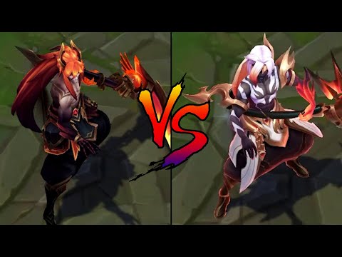 Nightbringer Kayn vs Prestige Nightbringer Kayn Skin Comparison Spotlight 2021