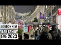 London City New Year S Eve 2023 London Winter Street Evening Tour 4K HDR Virtual Walking Tour