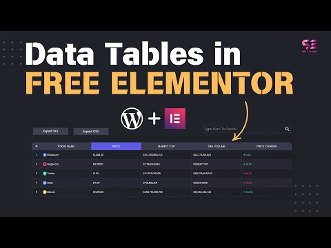 How to Create Data Tables in Elementor - FREE Method 2025