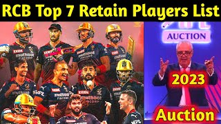 IPL 2023 : Royal Challengers Banglore (RCB) Team Confirm Retain Players List For IPL 2023 || rcbnews