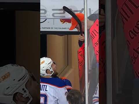 Draisaitl gives stick to German fan