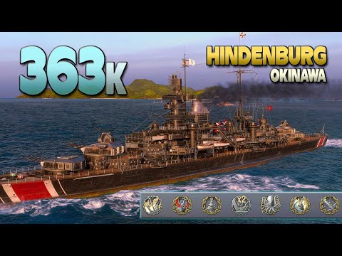 Cruiser Hindenburg: Excellent performance on map Okinawa - World of Warships