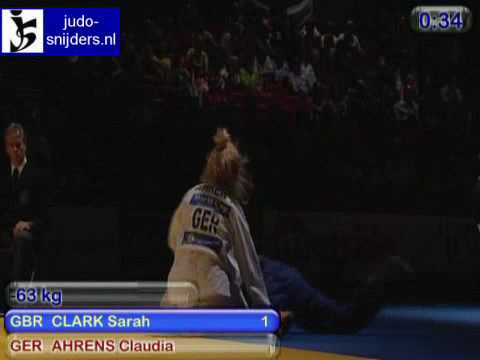 Judo 2009 Birmingham: Clarck (GBR) - Ahrens (GER) [-63kg].