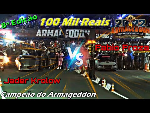 Campeão Armageddon 2022 Londrina Camaro V8 Jader Krolow VS Fábio Froza Gol 4x4 Audi 8º Edição final