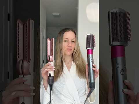 Dyson airstrait vs airwrap✨ #dyson #airwrap #straighthair ​⁠@dyson
