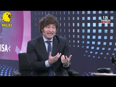Javier Milei con Luis Majul en "La Cornisa"