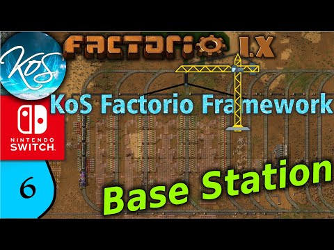 KoS Factorio Framework 6 - BUILDING OUR BASE TRAIN STATION - Tips & Tricks, Let's Play