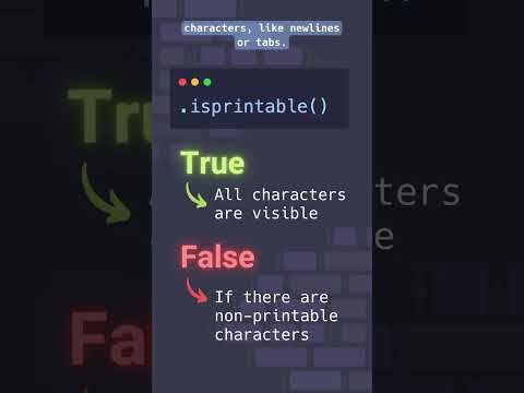 How to use Python's .isprintable() method