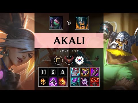 Akali Top vs Olaf - KR Grandmaster Patch 25.21