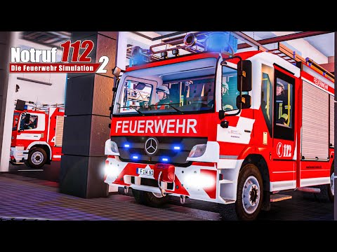 NOTRUF 112 #3: Unfall an der TANKSTELLE: Auto kollidiert mit Zapfsäule | Die Feuerwehr Simulation 2