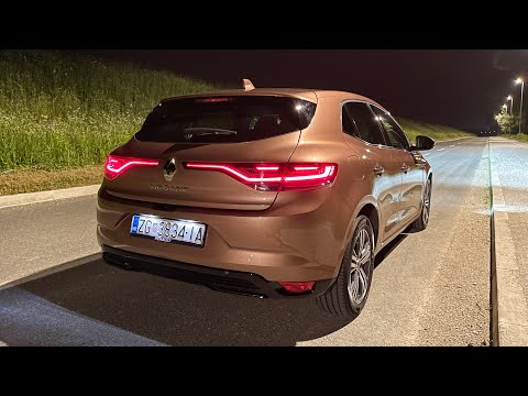 New RENAULT MEGANE 2021 Facelift - NIGHT POV test drive & fake EXHAUST sound (TCe 140 EDC)