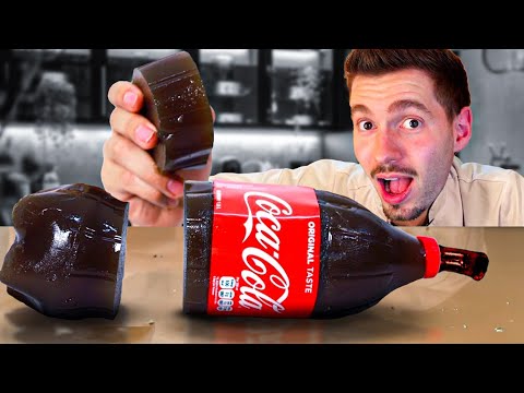 Fiz uma COCA COLA de GELATINA na COZINHA!
