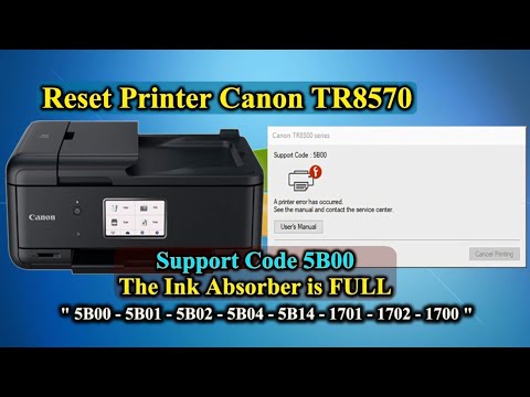 Cara Reset Printer CANON TR8570, Error Support Code 5B00, Reset Absorber Counter [ ST5103 ] Video
