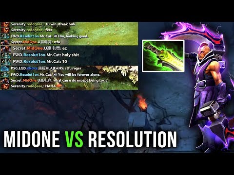 MidOne Being Toxic Again vs Resolut1on - Carry Battle NEW Ethereal Blade Build on AM - Dota 2