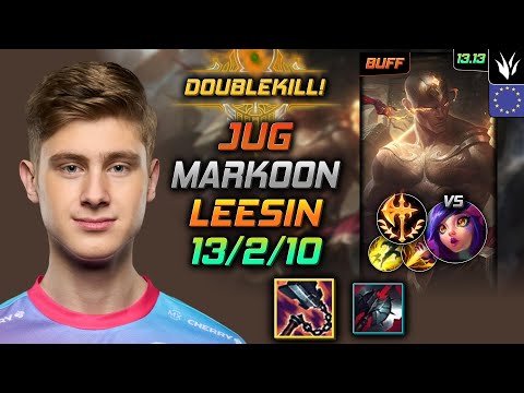 Lee Sin Jungle Build Markoon Goredrinker Conqueror - LOL EUW GrandMaster Patch 13.13