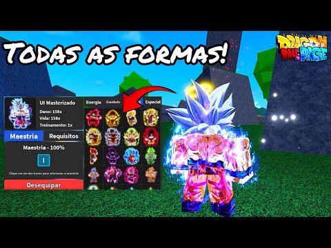 Todas as transformações do DRAGON BALL RAGE | Roblox