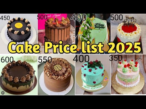 Cake Price List for Home Bakers|Half Kg Cake Price List/ Eggless Cake Price List/1 kg  cake Price