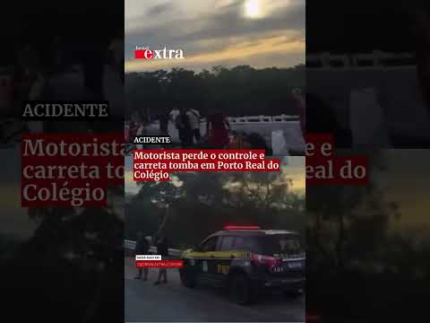 Motorista perde o controle e carreta tomba em Porto Real do Colégio