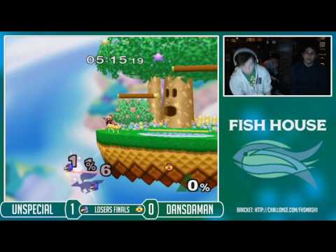 Fish House 1 SSBM - Unspecial (Falco) Vs. Dansdaman (Sheik) Losers Finals