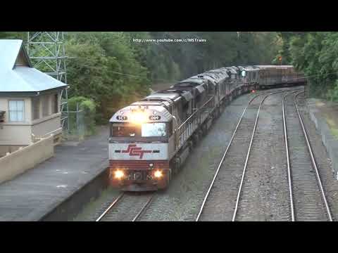 Six locomotives on SCT Freight Train: Trains of South Australia