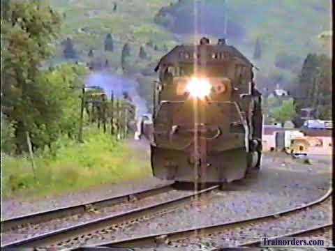 Classic Railroad Series 813 - SP Siskiyou Line at Drain, OR June 23, 1990.