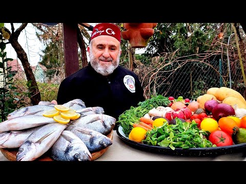 , title : '📣 My Family's Favorite Dish ❗ Sea Bream Recipe 🐟 with subtitles ✏️ ASMR cooking Turkish food'