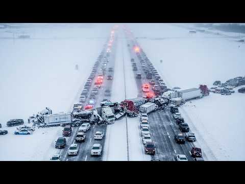 CHAOS in Iowa & Indiana! Brutal Blizzard PARALYZES I-80 — Hundreds of Crashes