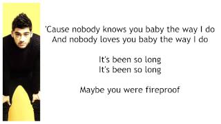 Fireproof - One Direction - Lyrics on screen - Pictures