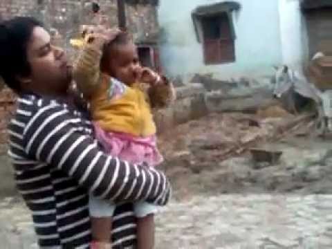 anshika playing with puppy and her brothers