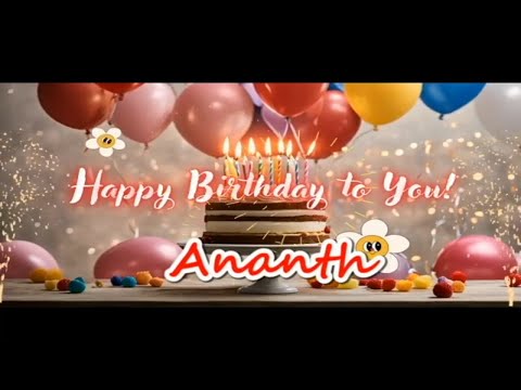 Happy Birthday Song Ananth | Ananth Birthday Song
