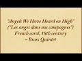 Angels we Have Heard on High — brass quintet