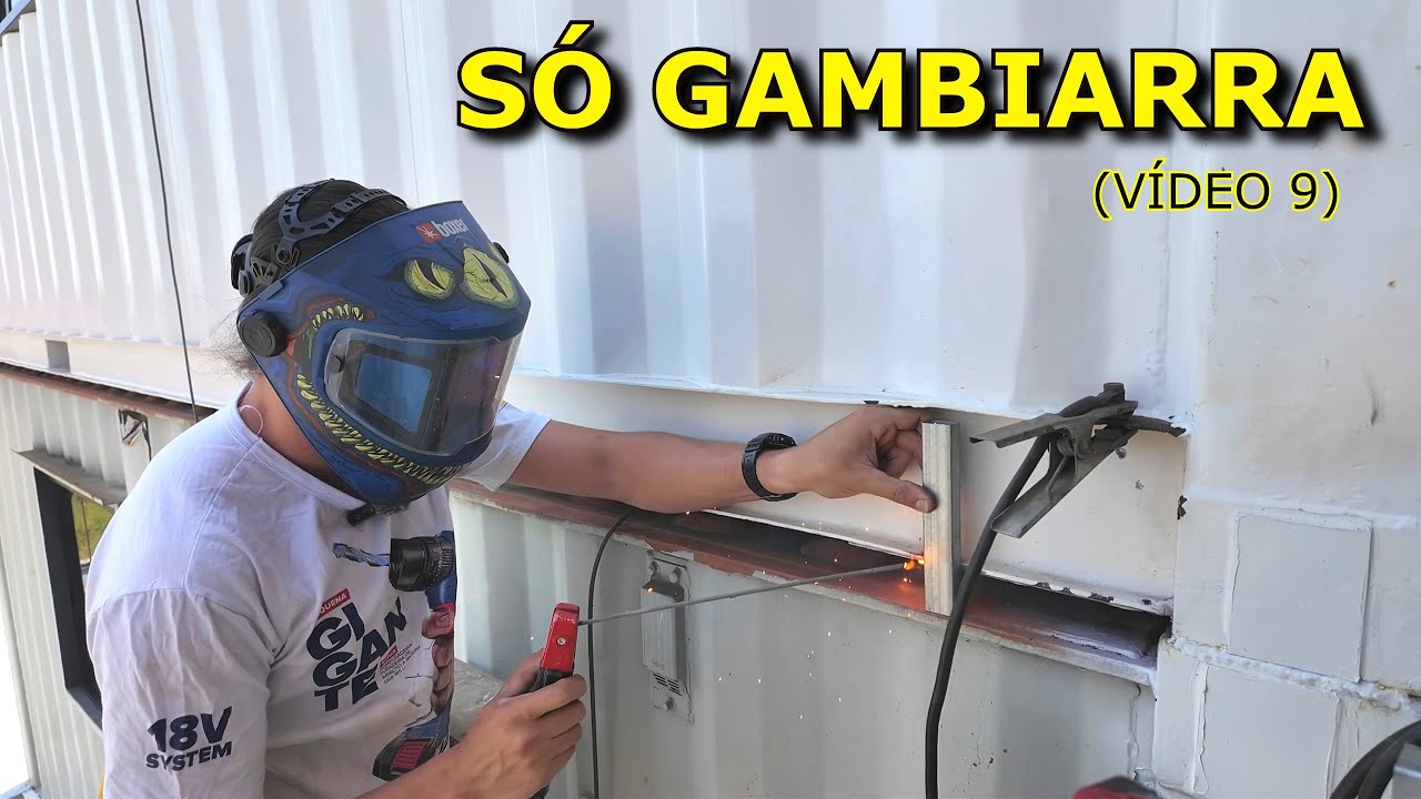 TAMPANDO O VÃO ENTRE OS CONTAINERS (VÍDEO 9 - ESCRITÓRIO CONTAINER)