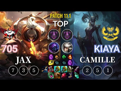 JDG 705 Jax vs GAM Kiaya Camille Top - KR Patch 11.1