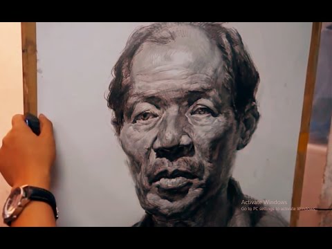 Old Man Portrait Drawing in Pencil #04