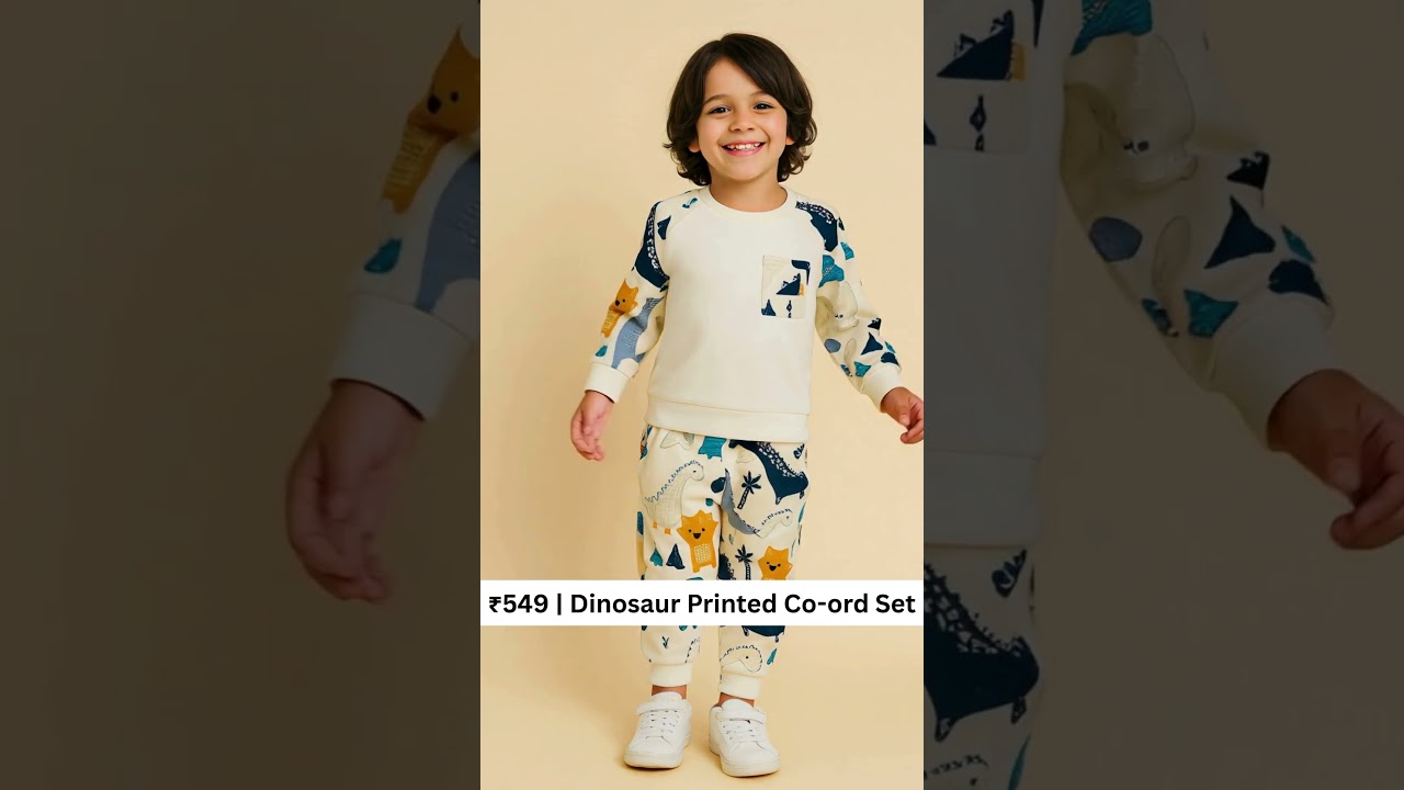 Boys dinosaur printed Full Digital top And Bottom Set | Everyday Kidswear