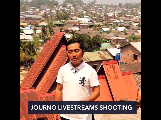 Shots fired as Myanmar journalist livestreams police raid to detain him