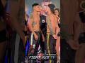 Oscar Valdez STEPS TO Navarrete at weigh in face off; Navarrete STRIPS DOWN to make weight!