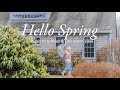 a rainy spring day at home ☔️ cottagecore hobbies, pride and prejudice vibes, springtime vlog