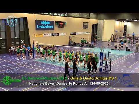 Volleybal Dames Nat. Beker 1e Ronde: De Berenkuil/Sudosa D2 - Guts & Gusto Donitas D1 [20-09-2025]