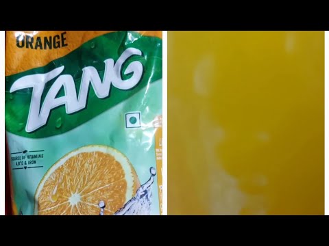 Tang Orange Juice 🍊/ Add Baking Soda & Water 😋| #tang #orange #soda #tasty #juice