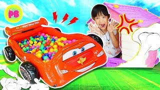 Pakbung Fun Time With A Giant Inflatable Disney Cars Lightning McQueen  Toys 車のおもちゃ 자동차 장난감 toy cars