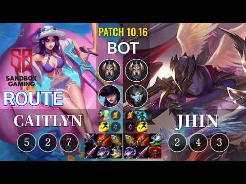 SB Route Caitlyn vs Jhin Bot - KR Patch 10.16
