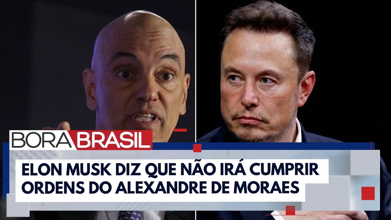 Musk não cumpre ordens de Moraes e aguarda bloqueio do X | Bora Brasil