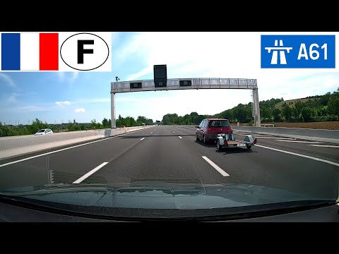 Driving in France: Autoroute A61 - Sortie 20 (Villefranche) to Sortie 21 (Castelnaudary)