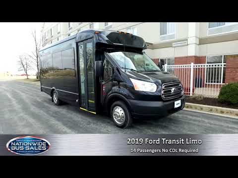 19-672 2019 Ford Transit Limo 14 Passengers No CDL Required