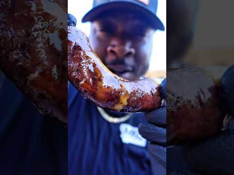 Brisket n cheddar sausage 🤯 #beefandcheese #sausage #bbq #chucksflavortrain