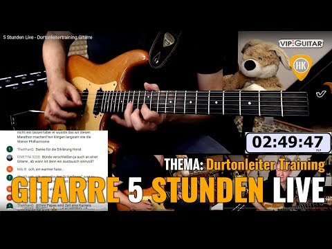 5 Stunden Live - Durtonleitertraining Gitarre - 5 hours guitar playing the major scale